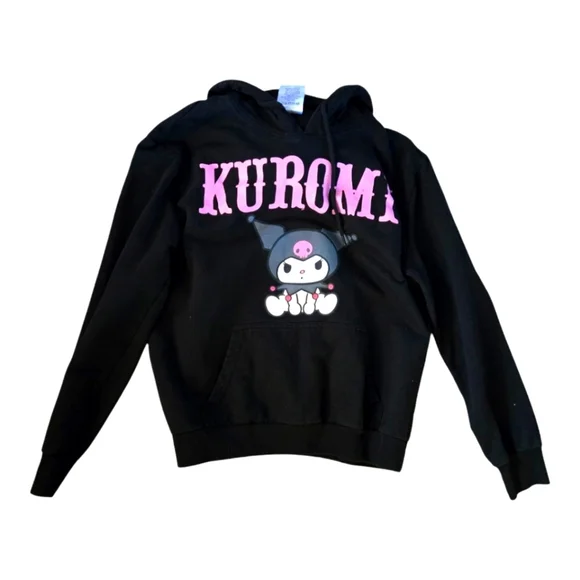 Black Kuromi Hoodie with Pink Lettering size small - Picture 1 of 4